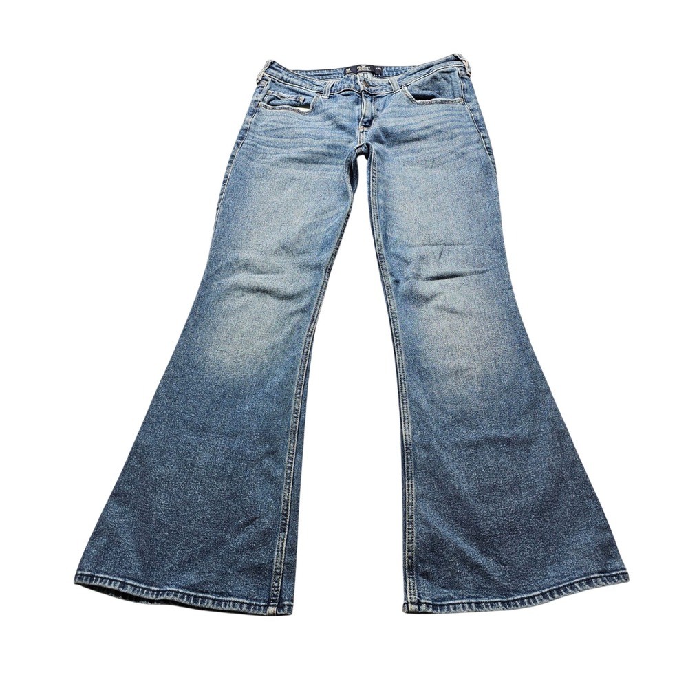 Hollister Low-Rise Flare Jeans Womens 10R W30 Blue Denim Vintage Stretch 4861